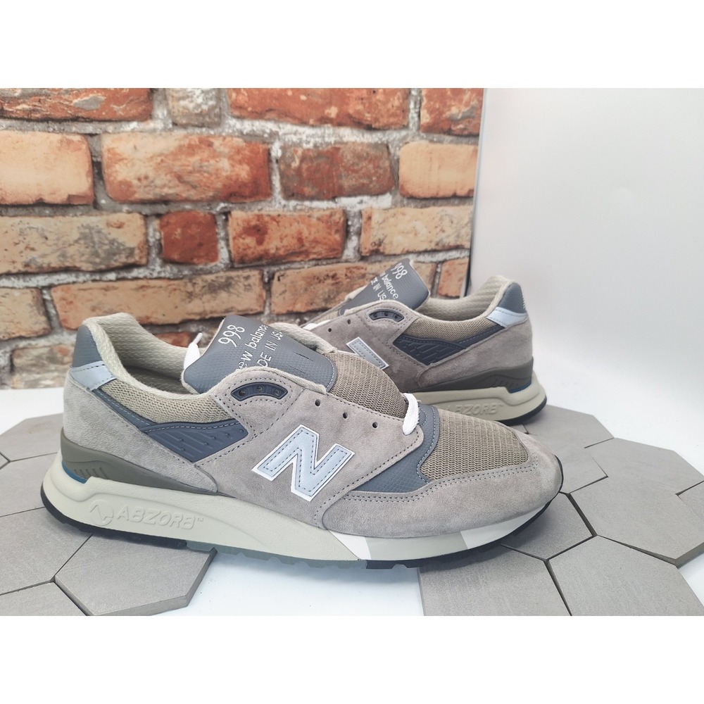 Men's Sz 13 | Made in USA New Balance 998 Grey Pigskin Suede Trainers Classic